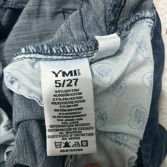 YMI Blue Floral Flare Jeans - Picture 8 of 9